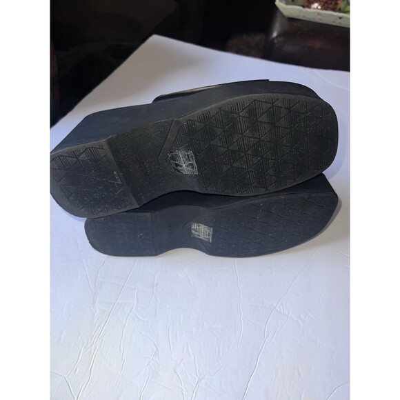 Aldo Wedge Sandal Black Platform Womens Sz 8.5 Y2K Vintage Slip On **Read - Picture 10 of 15